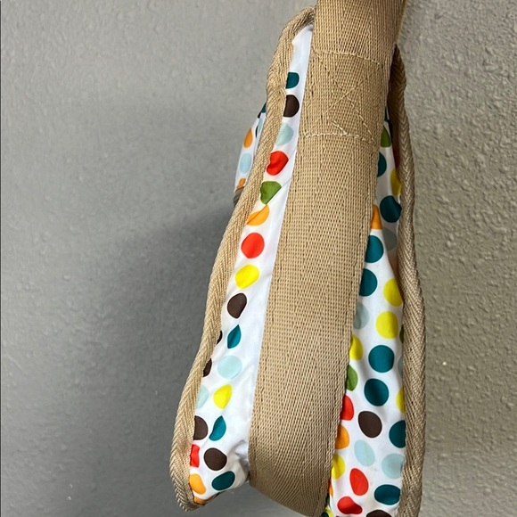 Lesportsac White and Red Shoulder Bag with Polka Dots - Picture 4 of 6